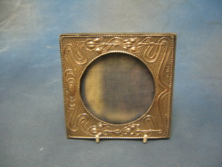 A handsome Art Nouveau embossed silver easel photograph frame, Birmingham 1904, 6" (some small holes)
