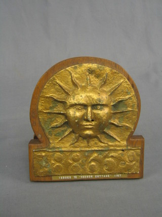 An 18th Century lead Sun Insurance plaque no. 788659 issued and removed from Hedsor Cottage