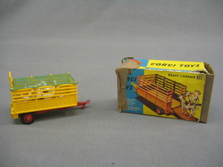A Corgi Beast Carrier no. 58 complete with net and 4 Fresian calves, boxed (box damaged)