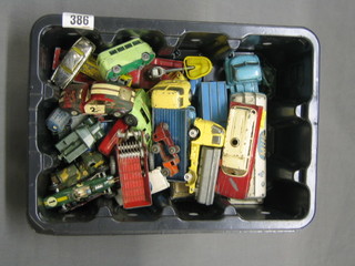 A collection of various toy cars (all worn)