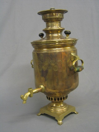 A 20th Century brass Samovar (tap f) 21"