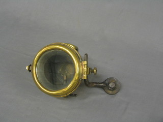 A 19th/20th Century Miller pattern brass carbide motor car lamp