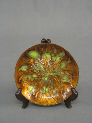 A circular enamelled bowl, signed Ben Ariel, 5"