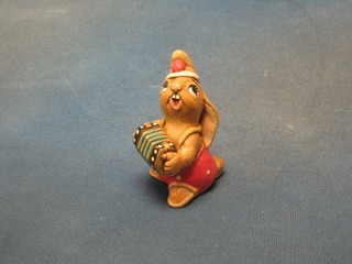 A Pendelfin figure of a rabbit with accordion 4"