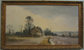Marcus Ford, oil painting on canvas "Earstead, Essex" signed 17" x 32"