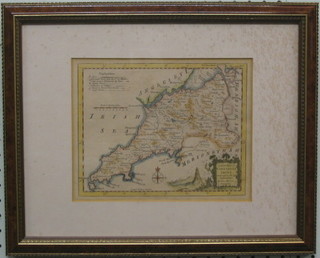Thomas Kitchen "New Map of Caernarvonshire" 7" x 8"
