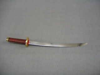 A Toronto steel paper knife in the form of a Japanese Kutana with 8" blade