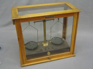 A pair of laboratory scales by Griffin & George