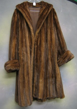 A lady's full length ranch mink coat
