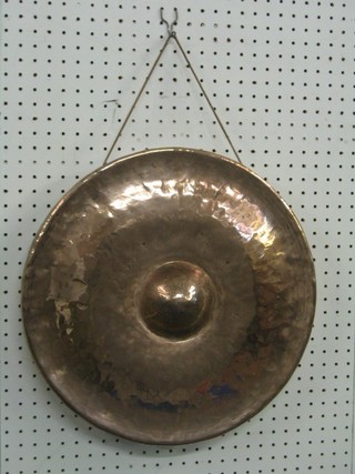 A large brass gong