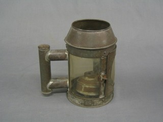 A metal hand lantern