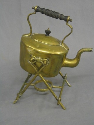 A brass spirit kettle (no burner)