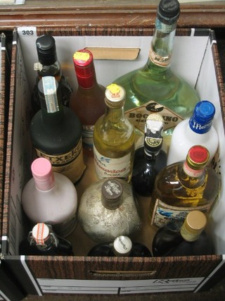 13 various bottles of alcohol