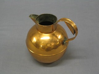 A Jersey copper cream jug 7" (handle f)