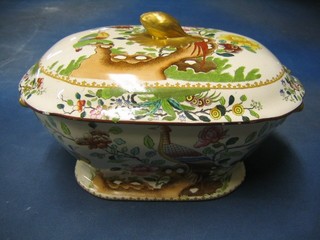 A Copeland late Spode twin handled tureen and cover (crack to lid)
