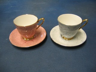5 Royal Albert Gossamar pattern coffee cups and saucers