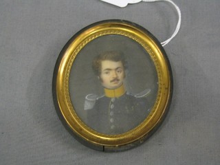 A 19th Century portrait miniature "Continental Army Officer", 3"
