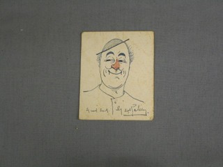 George Robey, a pencil sketch, inscribed Good Luck and signed