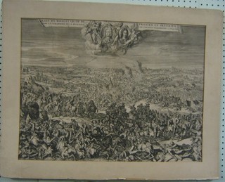 An 18th Century French Battle Scene "Zegen Byhoogstad Op de Fransen en Beyersen 18" x 23"