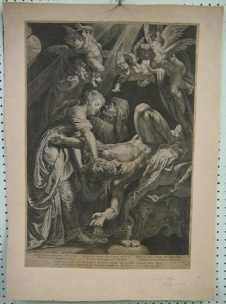 A French 17th/18th Century monochrome print "The Death of John the Baptist?"