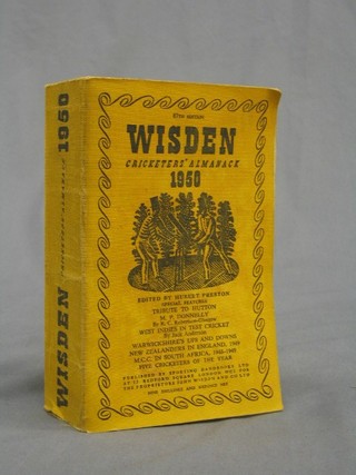 A 1950 edition of Wisden (paper covers)