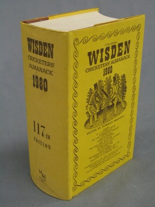A 1980 edition of Wisden's Cricketing Almanac (hard back)