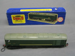 A Hornby OO gauge 3233 CO/BO double headed diesel electric locomotive in British Railway green livery, in blue box