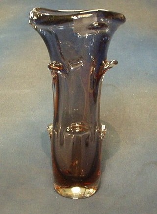 A purple Art Glass vase 12"