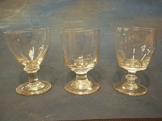 3 19th Century glass rummers