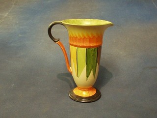 An Art Deco Myott & Sons multi coloured pottery jug 8"