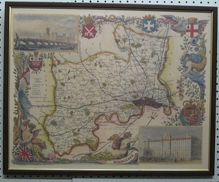 A reproduction Victorian map of London 15" x 19"