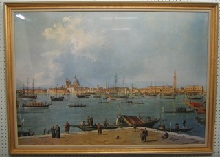 After Canaletto, a large coloured print 28" x 39"