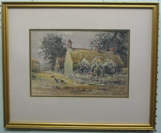 S T John Burtan, watercolour "The Farm House Kinmerbridge" signed 7" x 10"
