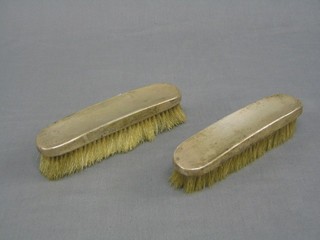 A pair of silver backed clothes brushes, London 1917