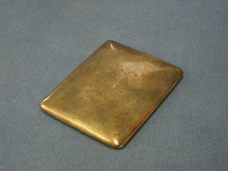An Edwardian silver cigarette case Chester 1904, inscribed