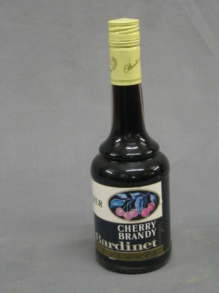 A bottle of Bardient Cherry Brandy