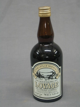 A bottle of Philips of Bristol Old English Lovage Alcoholic Cordial