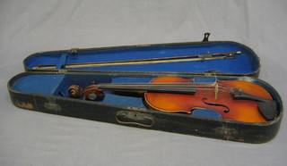 A copy of an Antonius Stradivarious violin, boxed