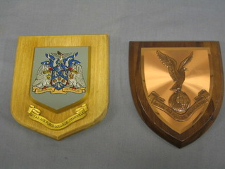 A  wall plaque for RAF college Cranwell and an RAF association wall plaque