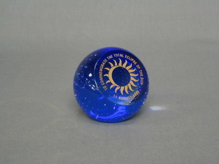 A Caithness paperweight to commemorate the total eclipse of the sun 1999