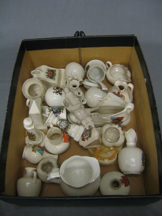 A collection of approx 25 crested items of china