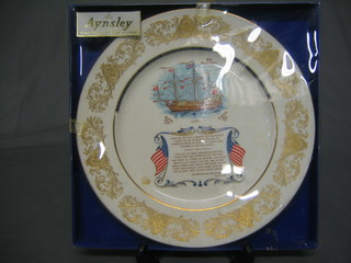 An Aynsley Pilgrim Father's commemorative plate