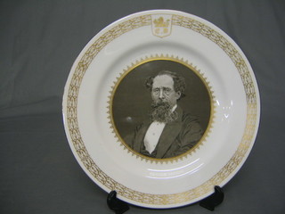 A Spode Charles Dickens Centenary plate, boxed