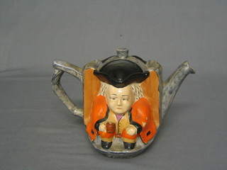 A Bursley teapot in the form of Toby Philpots