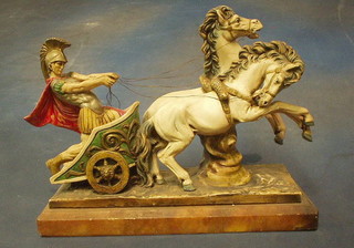 A resin figure of a charioteer 15"