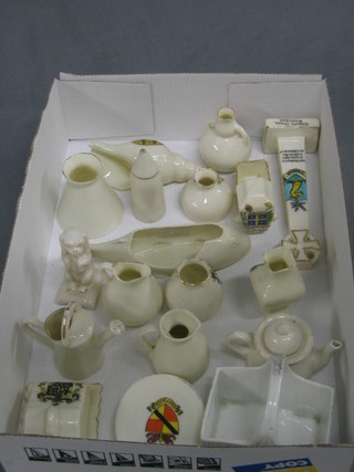 18 various items of crested china (some damaged)