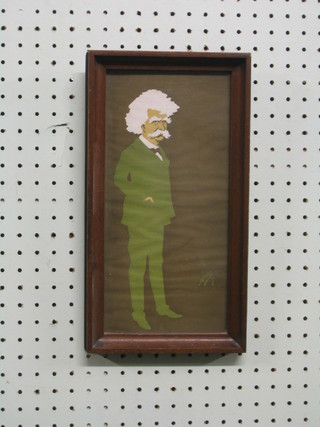 Nibs, a caricature of standing Albert Einstein 11" x 5"