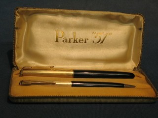 A Parker 51 fountain pen and a propelling pencil