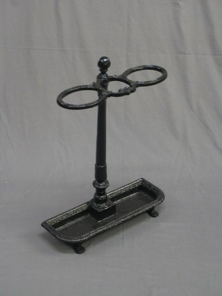 A Victorian cast iron umbrella stand (recently painted)