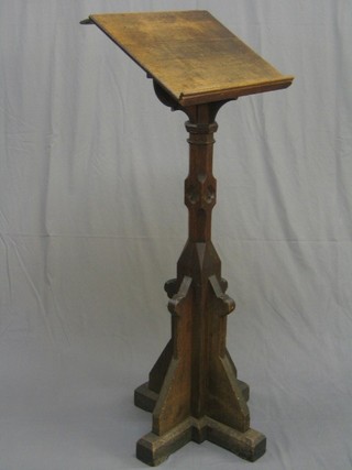 A Victorian Gothic oak lectern